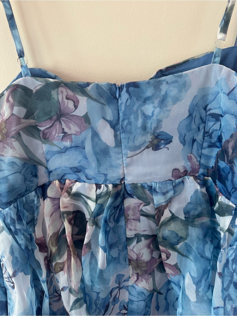 Lulu's Blue Floral Midi Dress - Picture 7 of 7
